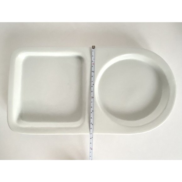 BIA Cordon Bleu Soup Sandwich Tray Brie Round Cheese Cracker White Serving Plate - Picture 6 of 8